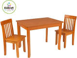 26638 8 X 27.25 X 35.5 In. Avalon Table Ii & Chairs Set Honey