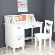 26704 10 X 21.25 X 39.25 In. Study Desk With Drawers - White