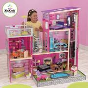 65833 11.5 X 17.75 X 39 In. Uptown Dollhouse With Furniture