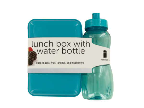 Bulk Buys Od881-4 Lunch Box With Water Bottle - 4 Piece