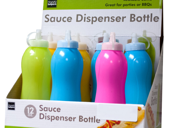 Bulk Buys Hw744-12 Sauce Squeeze Bottle Countertop Display - 12 Piece