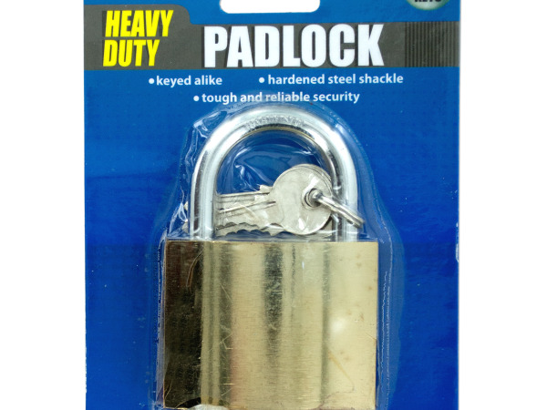 Bulk Buys Of453-12 Metal Padlock With 3 Keys - 12 Piece