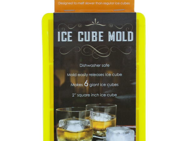 Bulk Buys Ol461-6 Large Silicone Ice Cube Mold - 6 Piece
