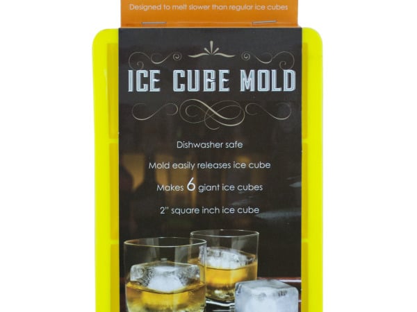 Bulk Buys Ol461-12 Large Silicone Ice Cube Mold - 12 Piece