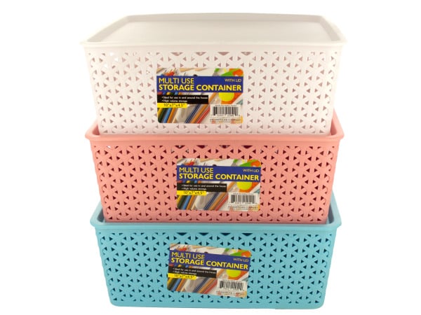 Bulk Buys Ol434-4 Multi-use Home Storage Container With Lid - 4 Piece