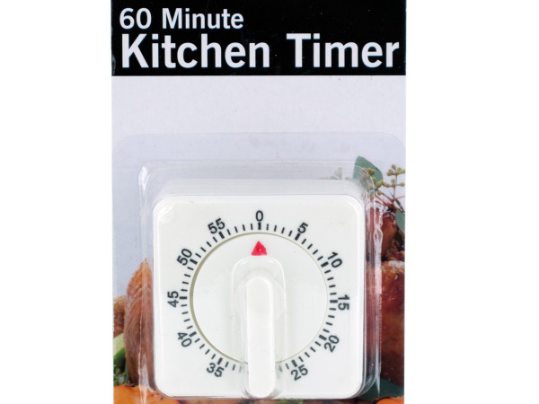 Bulk Buys Ol468-6 60 Minute Manual Dial Kitchen Timer - 6 Piece