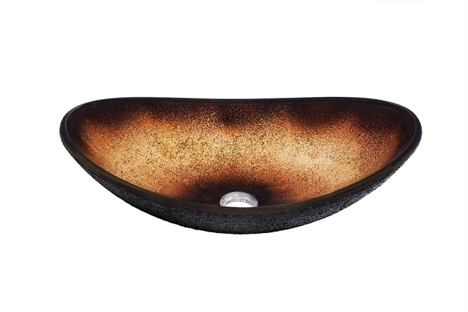 Nohp-g008-8031orb Rena Glass Vessel Bathroom Sink Set, Oil Rubbed Bronze