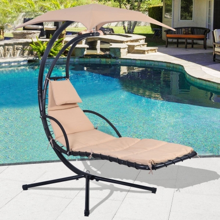Online Gym Shop CB16940 Swing Hammock Chair Hanging Chaise Lounger Chair