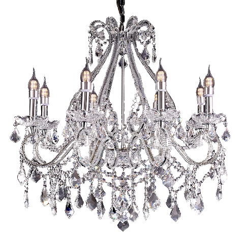 K-5802h 26 X 28 In. Nola Crystal Chandelier With Led Lights, Clear