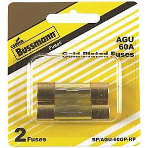 Fuses 2612208 Bp-agu-60gp-rp Fuse Fast Act Gold Plated 60 Amp Type Ba Double Pole Circuit Breaker