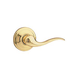 Kwikset 2456259 788tnl 3 Right Hand Clear Pack Tustin Dummy Door Lever, Bright Brass