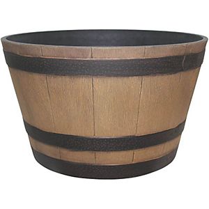 Hdr-012207 Hampton Whiskey Barrel, Natural Oak - 15.5 In