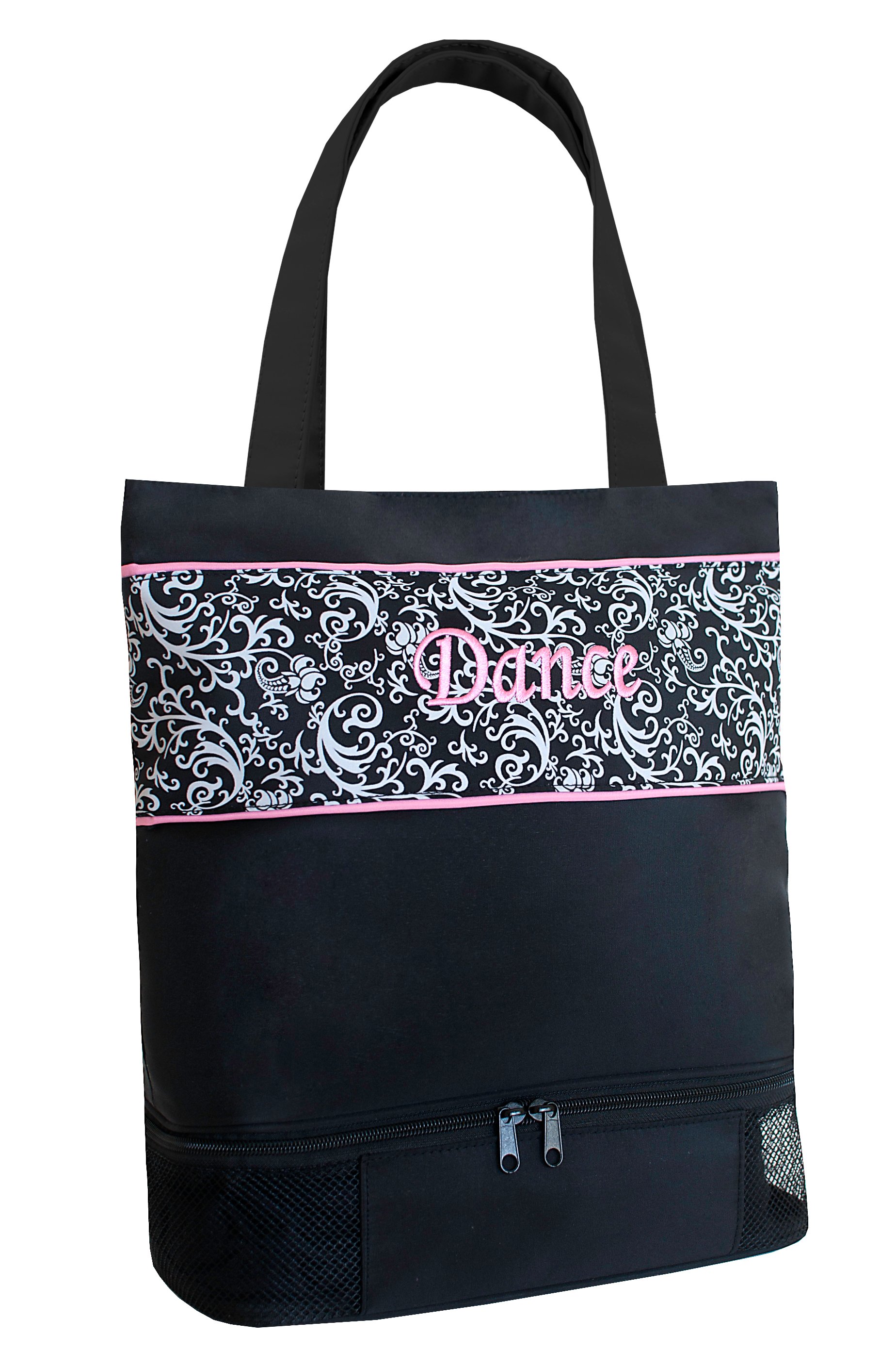 Dsk-02 Damask Tote Bag With Shoe Compartment - Medium
