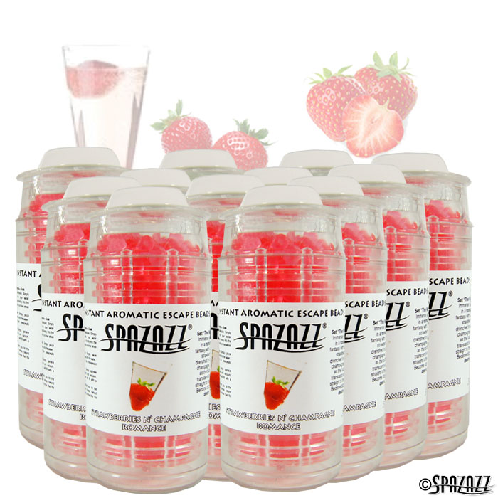 Spz-360 Strawberries & Champagne Romance Instant Aromatic Escape Beads 0.5 Oz Jar, Pack Of 12