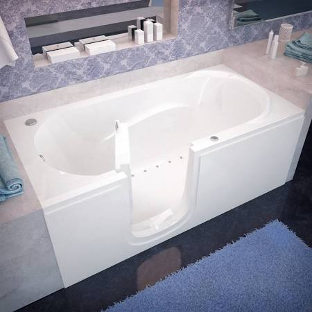 3060silwa 30 X 60 In. Air Jetted Step-in Bathtub, Left Drain - White