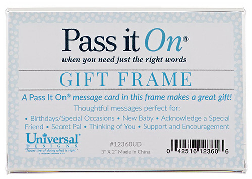 68799 Frame-acrylic-pass It On-horizontal - 3 X 2 In.