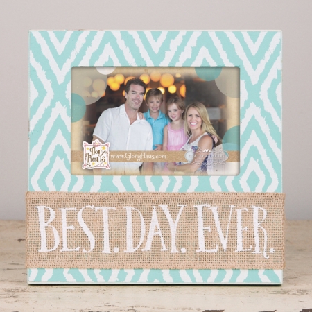 78168 Frame-burlap-best. Day. Ever. - 8.5 X 8.5 In. - Holds 4 X 6 Photo