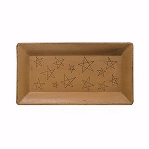 69517 Tray-carved Star-rectangle - 7.5 X 14 In.