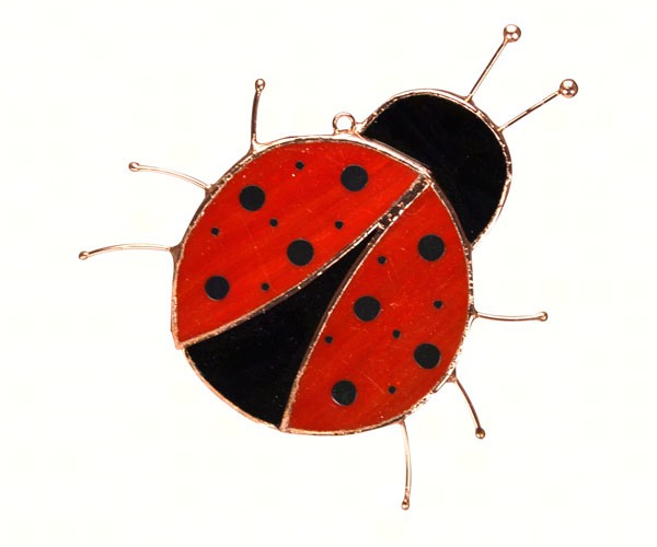Ge182 Lady Bug Stainless Steel Sun Catcher