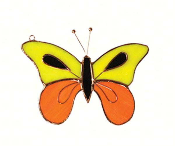 Ge231 Butterfly Sun, Yellow & Orange Sun Catcher