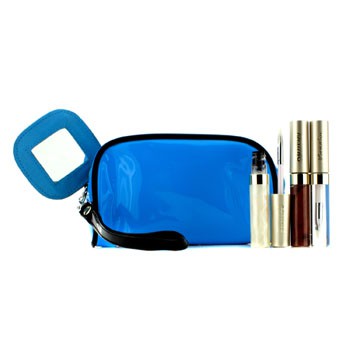 176418 Lip Gloss Set With Blue Cosmetic Bag With Bag - 3 Piece