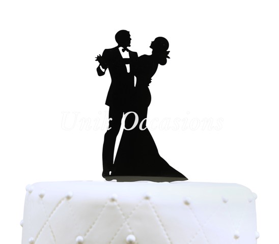 Dancing Couple Acrylic Wedding Cake Topper