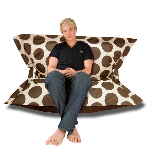 Modern Home Sol Pillow Indoor & Outdoor Anywhere Chair - Cream & Coffee
