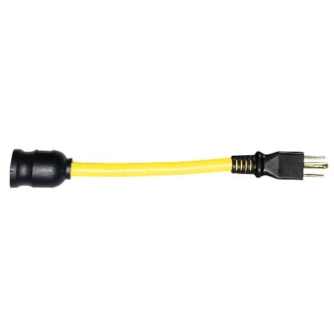 04-0093n 1 Ft. 5-15p To L5-20r Adapter - Yellow & Black, Case Of 10