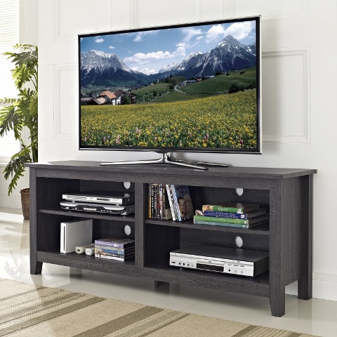 Walker Edison Furniture W58cspcl Charcoal Grey Wood Tv Stand - 58 In.