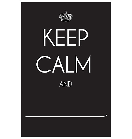 16077 Keep Calm And Go Long Chalkboard Wall Decal - 12 X 18 In.
