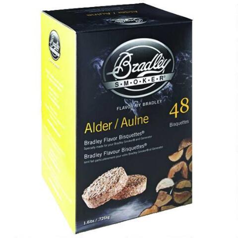 Bradley Smoker Btal48 Alder Bisquettes, Pack - 48