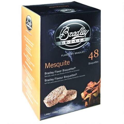 Bradley Smoker Btmq48 Mesquite Bisquettes, Pack - 48
