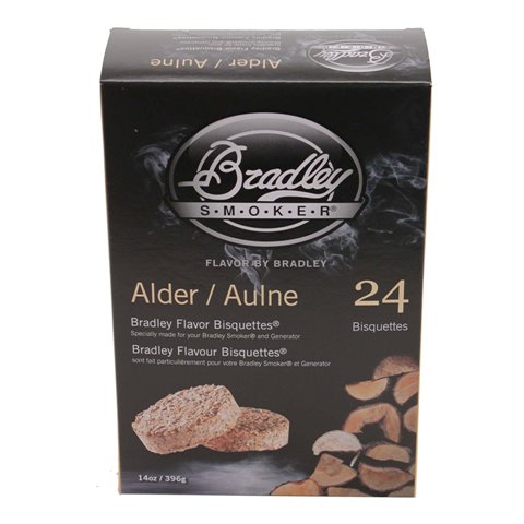 Bradley Smoker Btal24 Alder Bisquettes, 24-pack