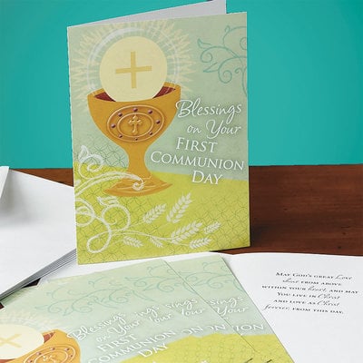 UPC 095177565476 product image for Abbey Press 56547T Blessings On Your First Communion Day Cards - Set Of 6 | upcitemdb.com