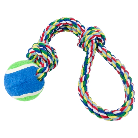 Brybellyholdings Adty-002 Tossn Floss Fling Rope With Tennis Ball
