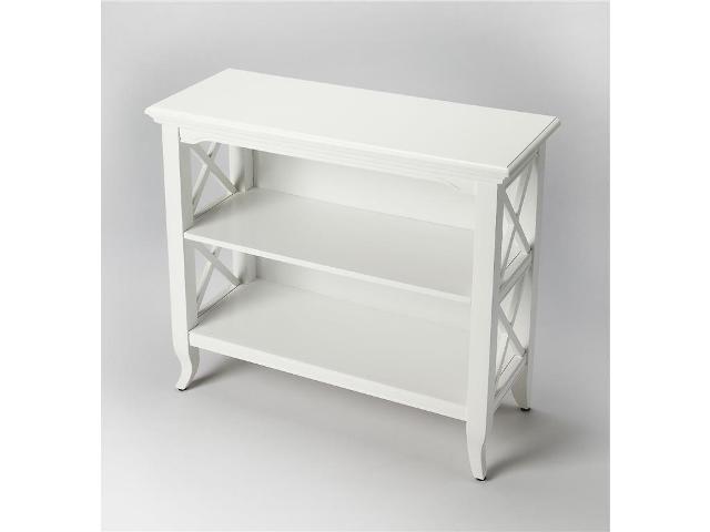 Glossy White Low Bookcase