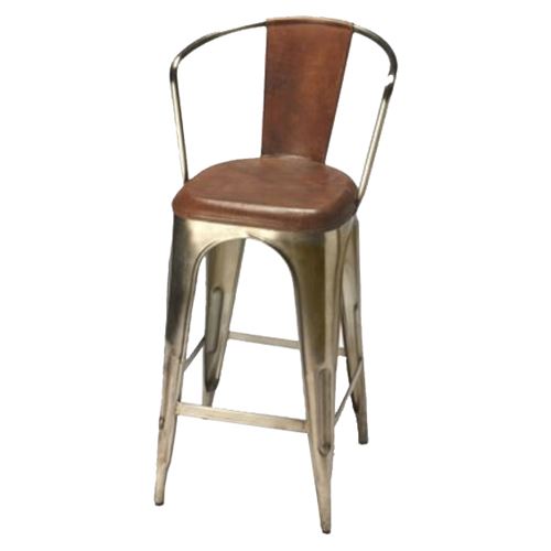 6130344 Brown Leather Barstool