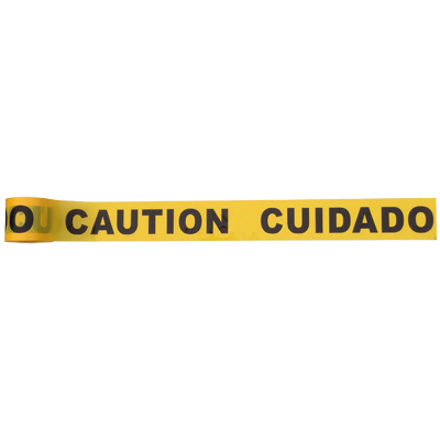 Johnson Level 3324 Standard Yellow Caution Cuidado Tape - 1000 Ft. & 3 In.