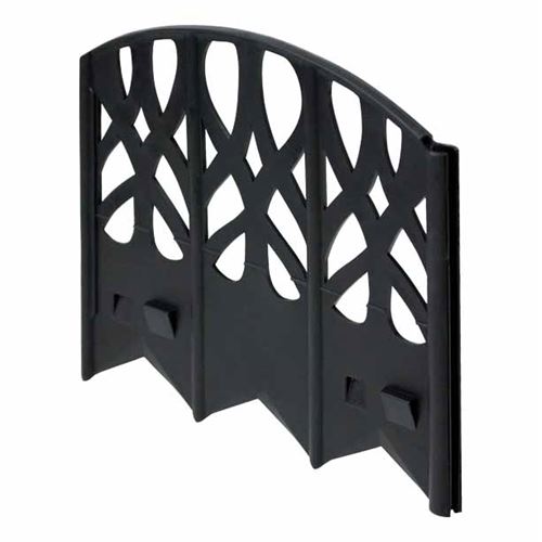 3020hd 20 Ft. Elegant Edging - Wrought Iron Design Corner And T Connectors, 40 Pieces - Black