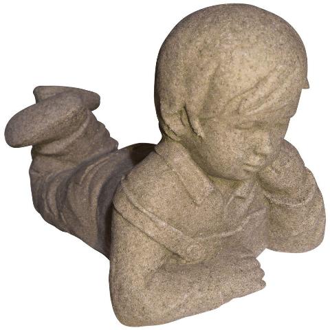 2246-1 Day Dreaming Boy Statue - Sand