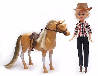 New-ray Toys Ss-37306 Valley Ranch Horse With Cowgirl