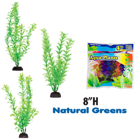 8 In. Plastic Plants - Green