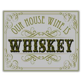 Thousand Oak Barrel 6508 House Wine Sign, Grey
