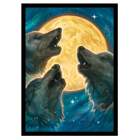 Deck Protector-double Matte 3 Wolf Moon, Pack Of 50