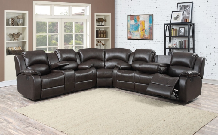 Samara-3pc-sectional Samara 3- Sectional With 4 Recliners & Storage Console
