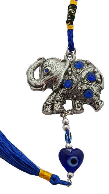 Fwh004 Elephant Evil Eye Wall Hanging, 10 In.