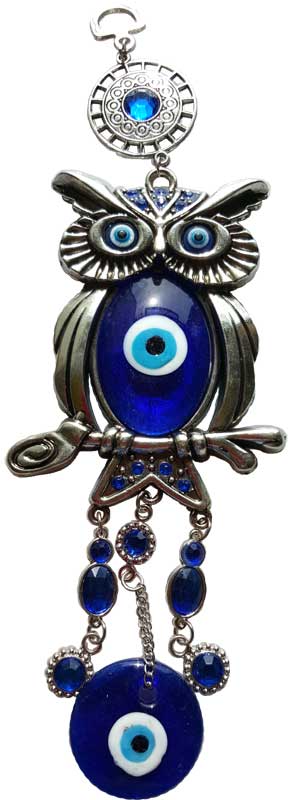 Fwh019 Owl Evil Eye Wall Hanging, 10 In.
