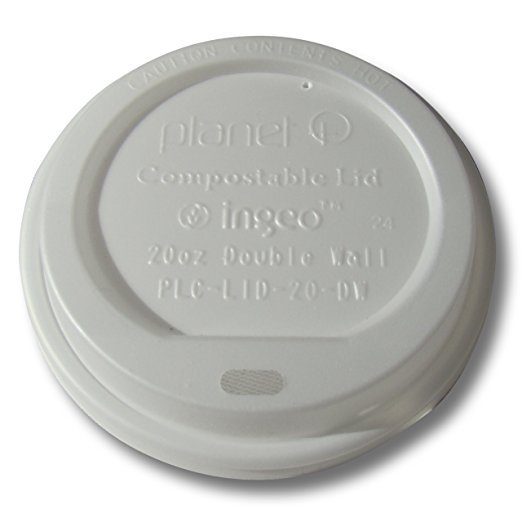 Plc-lid-20-dw 20 Oz Compostable Lid For Hot Cup Double Wall - Pack Of 600