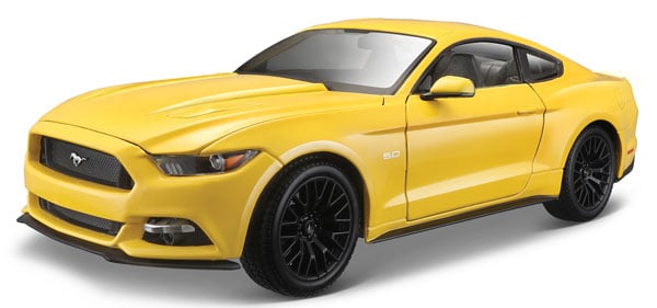 Maisto Mai31197y 2015 Ford Mustang, Yellow