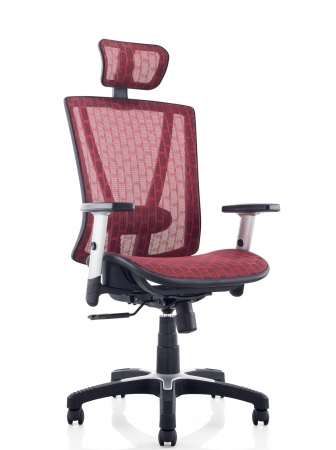 Msh112rd Fully Meshed Ergo Office Chair With Headrest - Red